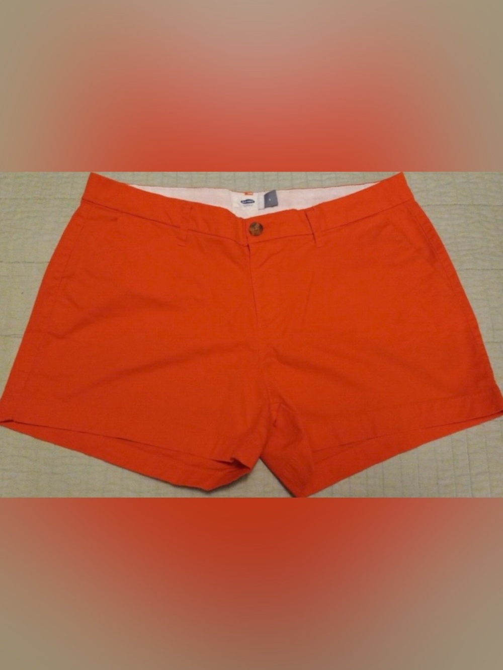 Old Navy Red Orange Women’s Flat Front Shorts